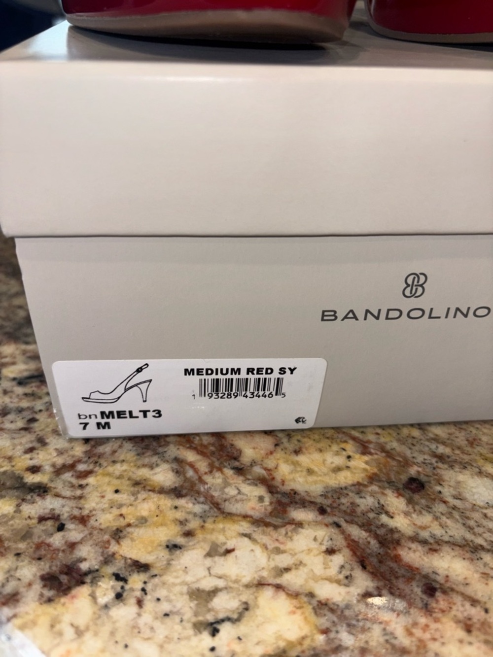 Bandolino Red Patent Slingback Peep-Toe Heels 👠 NIB - Picture 8 of 9